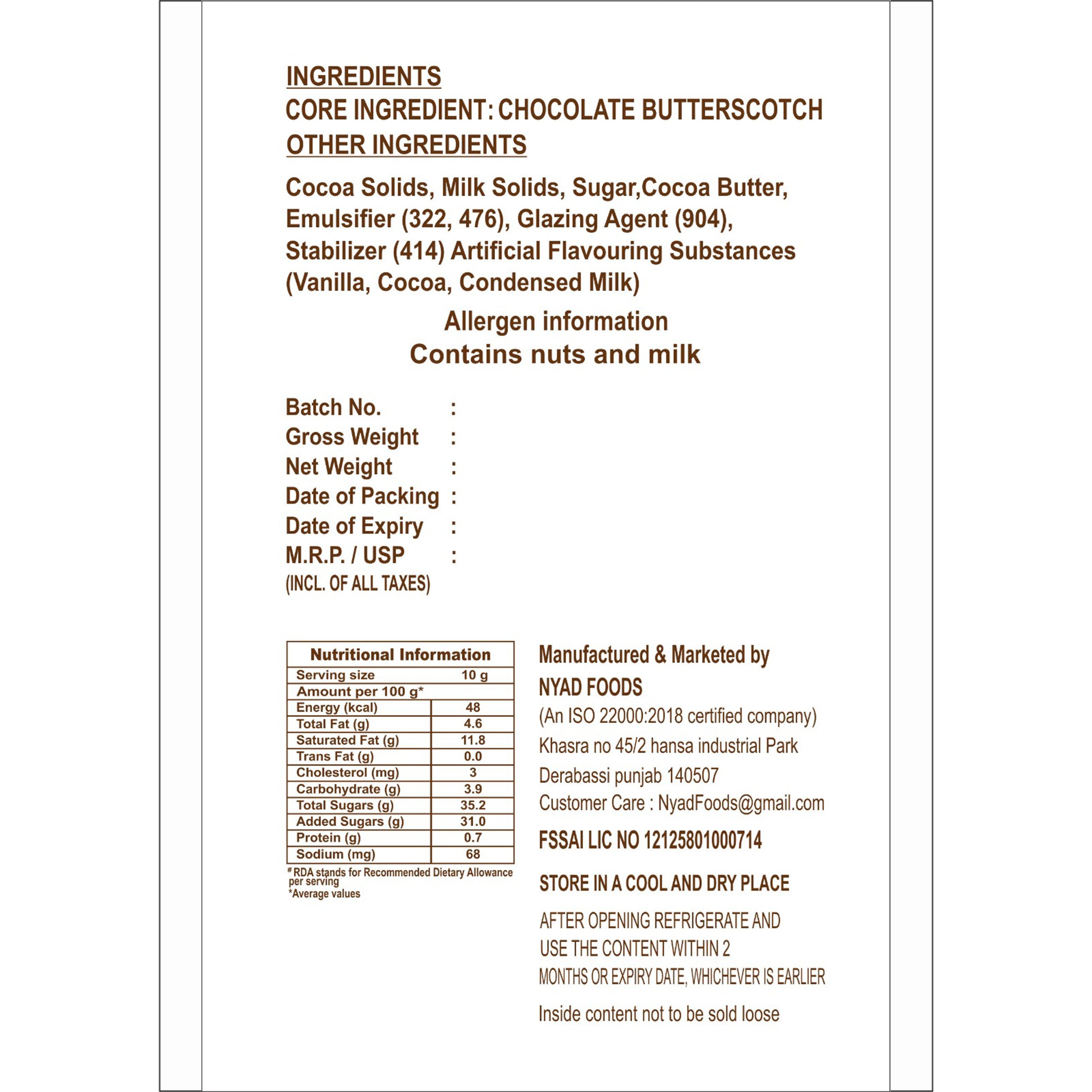 Dark Chocolate (Butterscotch)